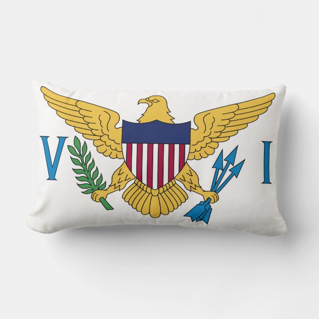 Flag of the US Virgin Islands Lumbar Pillow (Front)