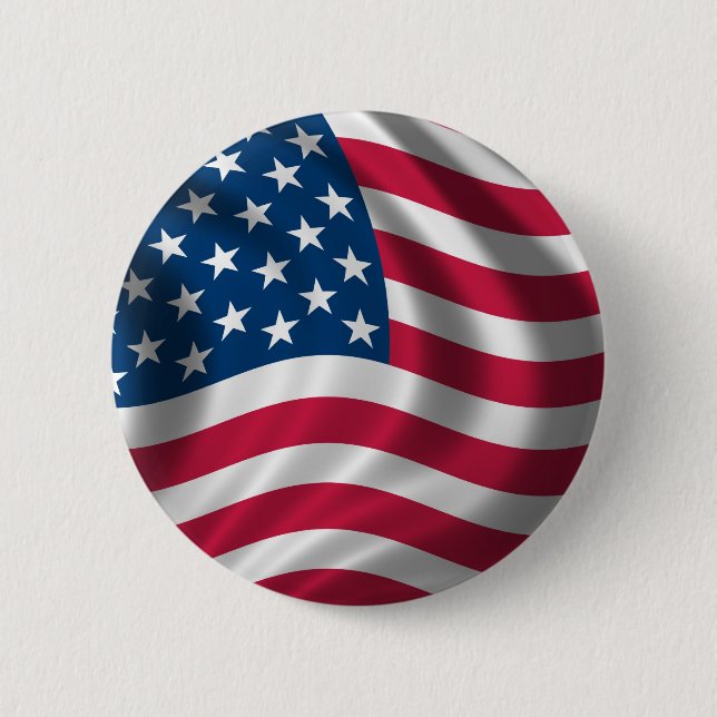 Flag of the USA 2 Inch Round Button (Front)
