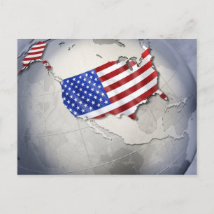 Flag of the USA Postcard