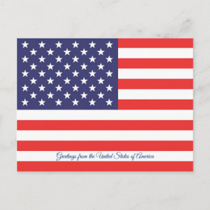 Flag of the USA Postcard
