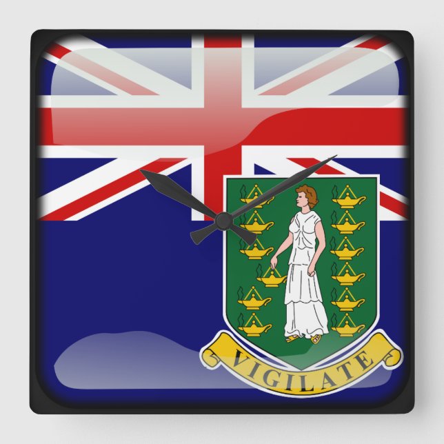 Flag of the Virgin Islands Square Wall Clock (Front)