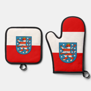 Flag of Thuringia Mouse Pad Oven Mitt & Pot Holder Set
