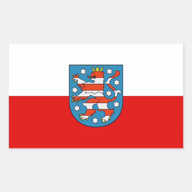 Flag of Thuringia Rectangular Sticker (Front)