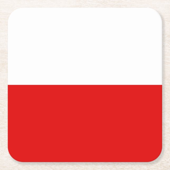 Flag of Thuringia Square Paper Coaster (Front)