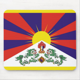Flag of Tibet  or Snow Lion Flag Mouse Pad