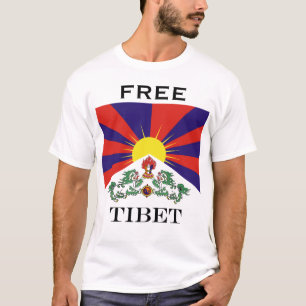 Flag of Tibet  or Snow Lion Flag T-Shirt