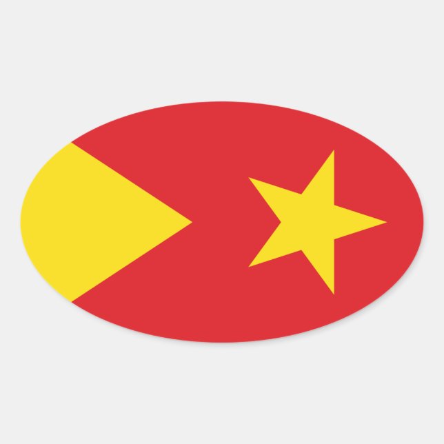 Flag of Tigray Region Oval Sticker (Front)