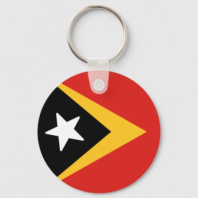 Flag of Timor-Leste Keychain (Front)