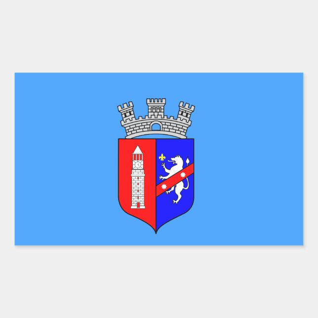 Flag of Tirana, Albania Rectangular Sticker (Front)