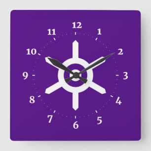 Flag of Tokyo prefecture, Japan Square Wall Clock