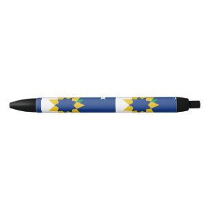 Flag of Topeka, Kansas Black Ink Pen