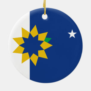 Flag of Topeka (Kansas) Ceramic Ornament