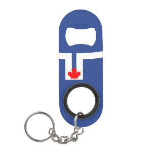 Flag of Toronto, Ontario Keychain Bottle Opener