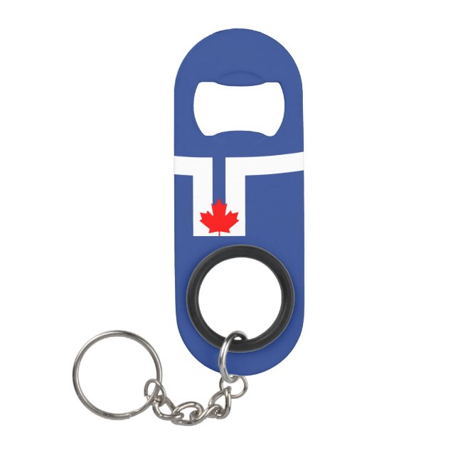 Flag of Toronto, Ontario Keychain Bottle Opener (Front)