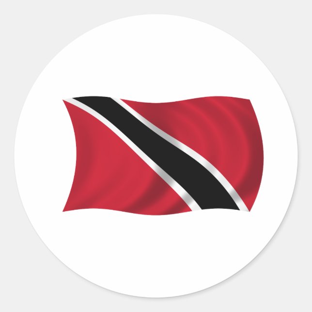 Flag of Trinidad and Tobago Classic Round Sticker (Front)