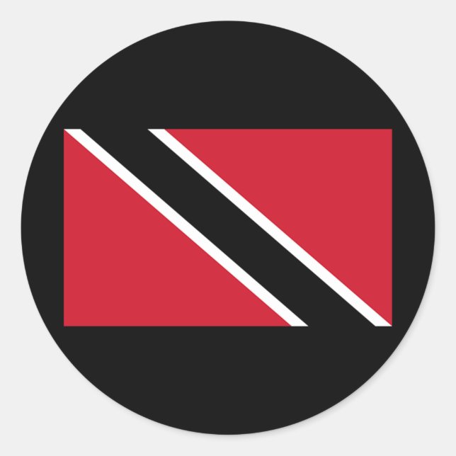 Flag of Trinidad and Tobago Classic Round Sticker (Front)