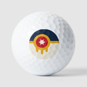 Flag of Tulsa city, Oklahoma State Golf Balls