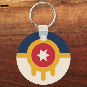 Flag of Tulsa, Oklahoma Keychain