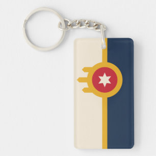 Flag of Tulsa, Oklahoma Keychain