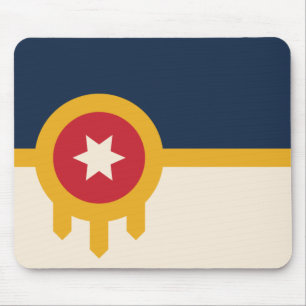 Flag of Tulsa, Oklahoma Mouse Pad
