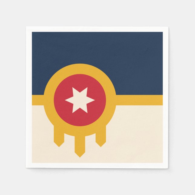 Flag of Tulsa, Oklahoma Napkin (Front)