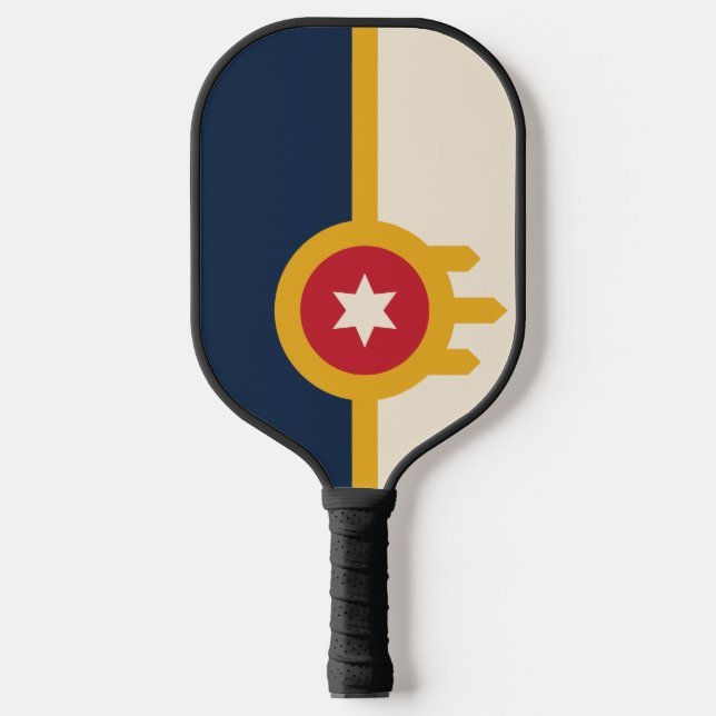 Flag of Tulsa, Oklahoma Pickleball Paddle (Front)