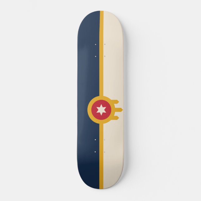 Flag of Tulsa (Oklahoma) Skateboard (Front)