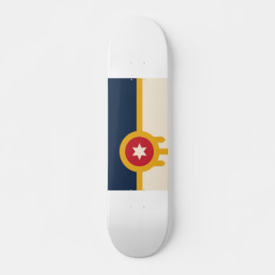Flag of Tulsa, Oklahoma Skateboard