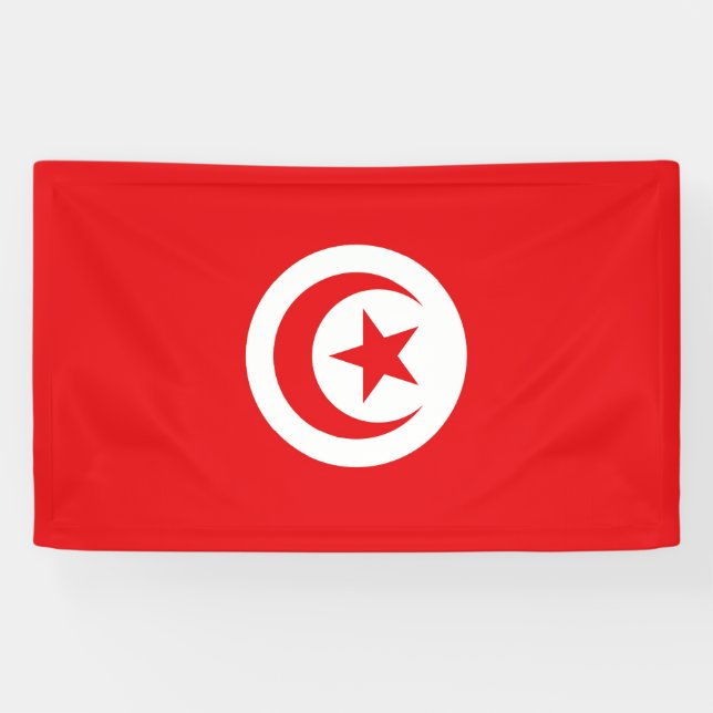 Flag of Tunisia Banner (Horizontal)