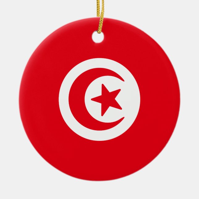 Flag of Tunisia Ceramic Ornament (Front)