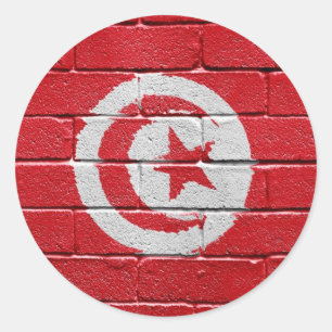 Flag of Tunisia Classic Round Sticker