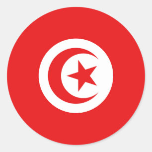 Flag of Tunisia Classic Round Sticker
