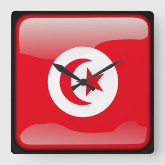 Flag of Tunisia Square Wall Clock