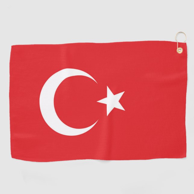 Flag of Turkey Golf Towel (Horizontal)