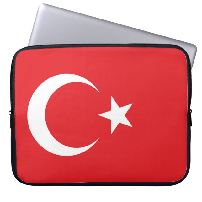 Flag of Turkey Laptop Sleeve (Front)