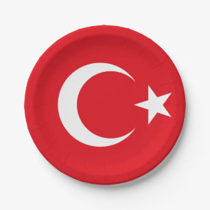 Flag of Turkey Paper Plates