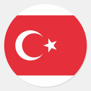 Flag of Turkey Products Classic Round Sticker