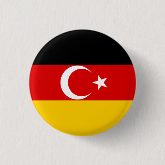 Flag of Turkish Community of Germany 1 Inch Round Button