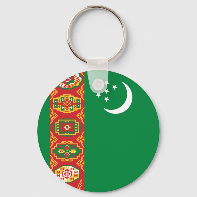 Flag of Turkmenistan Keychain (Front)