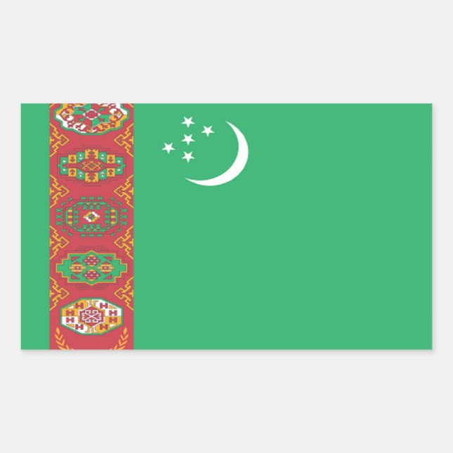 Flag of Turkmenistan Sticker (Front)