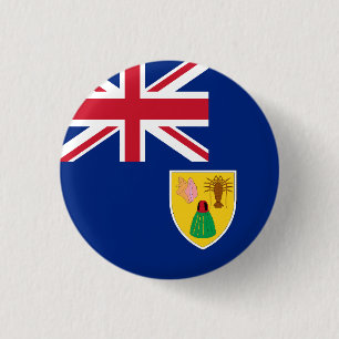 Flag of Turks and Caicos Islands 1 Inch Round Button