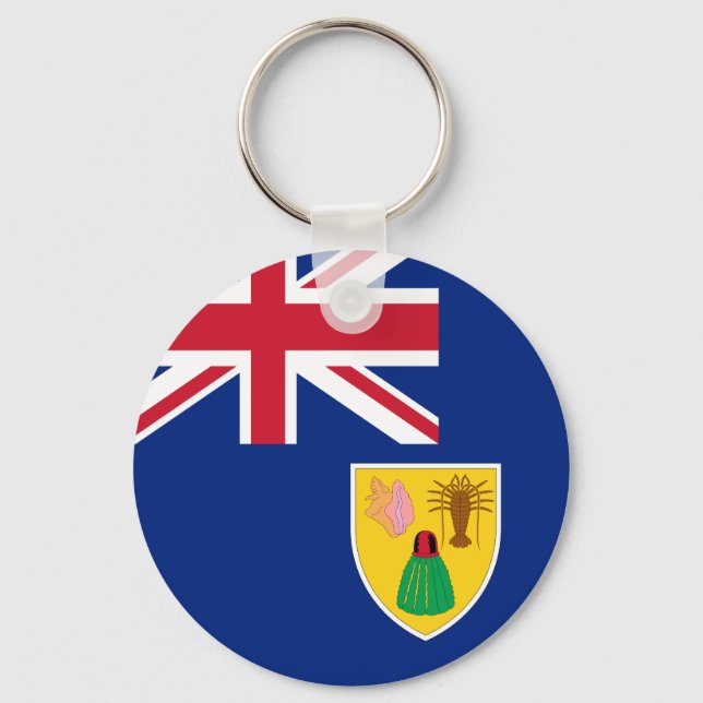 Flag of Turks and Caicos Islands Keychain (Front)