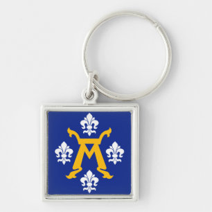 Flag of Turku, Finland Keychain