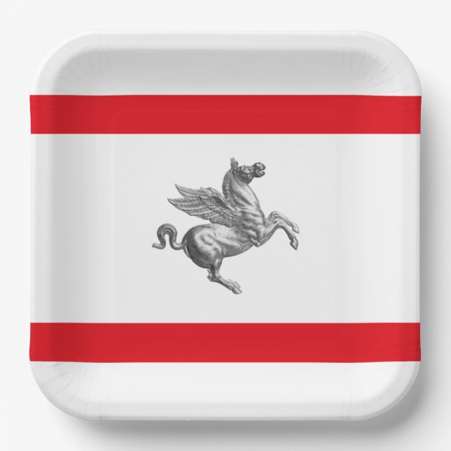 Flag of Tuscany (Italy)  Paper Plate (Front)
