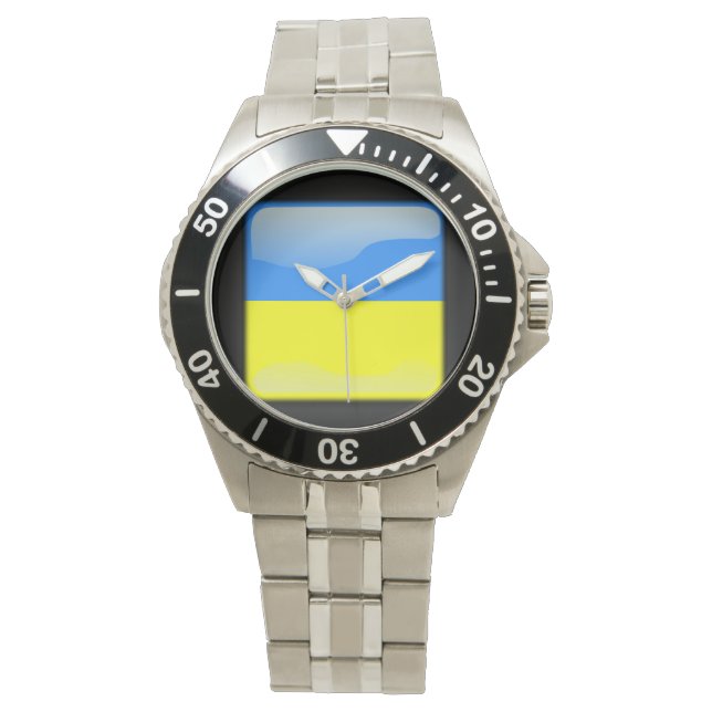 Flag_of_Ucraine Wrist Watch (Front)
