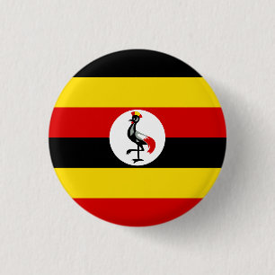 Flag of Uganda 1 Inch Round Button