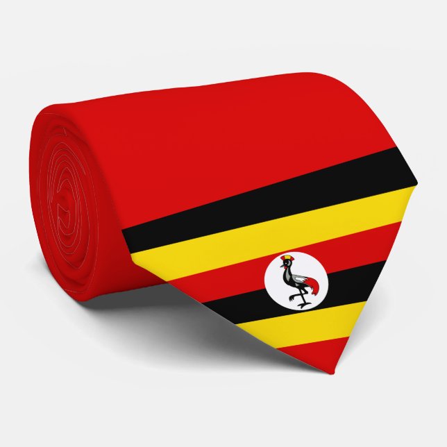 Flag of Uganda Tie (Rolled)