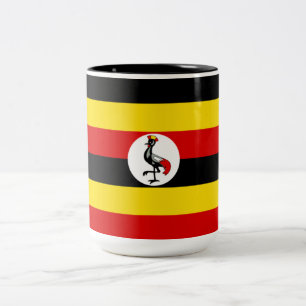 Flag of Uganda Two-Tone Coffee Mug