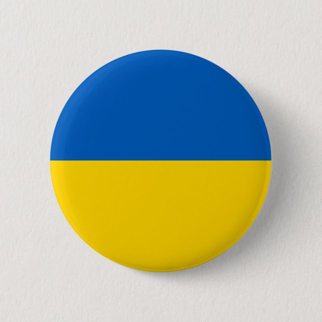 Flag of Ukraine 2 Inch Round Button (Front)