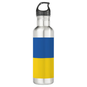 Flag of Ukraine Button 710 Ml Water Bottle